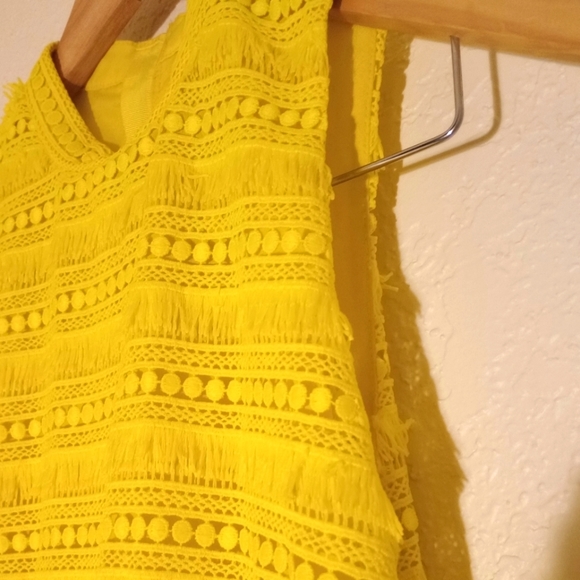J. Crew yellow fring lace sheath dress - Picture 7 of 10